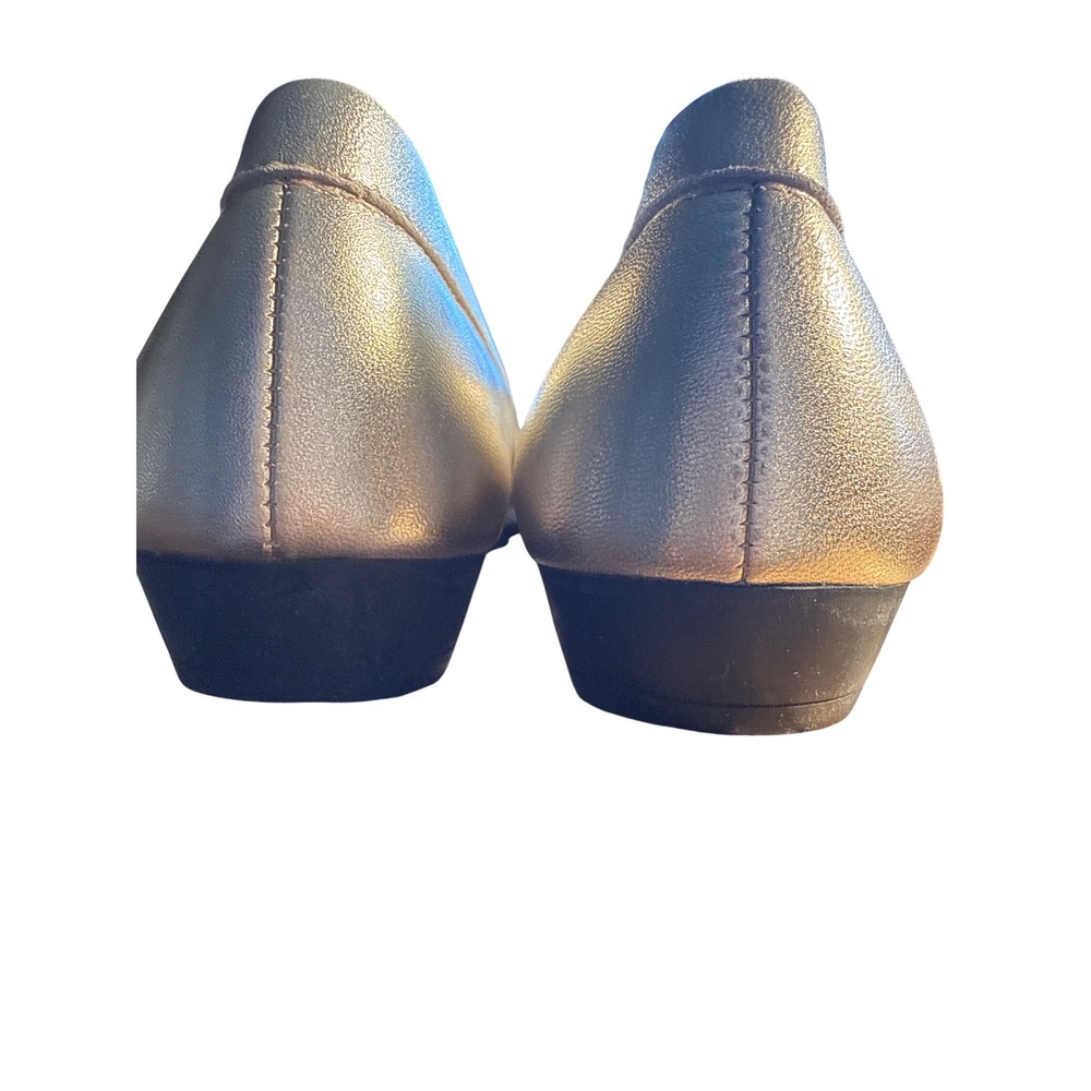 Salvatore Ferragamo Metallic Gold Leather Bit Loafers size 8 AA - Picture 4 of 6